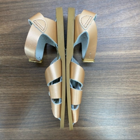 Saltwater originals leather sandals in matte rose gold toddlers size 10 - Picture 4 of 8